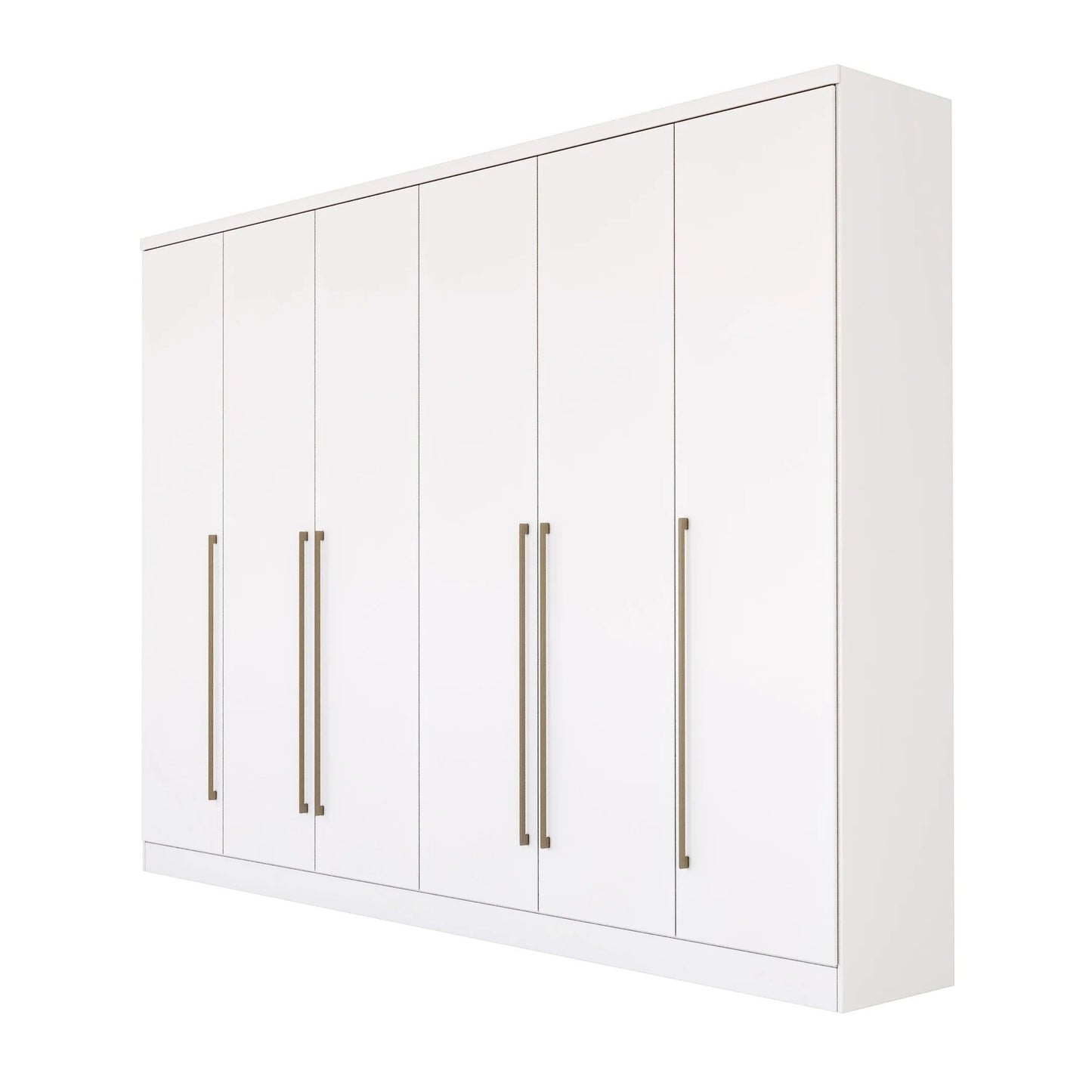 Guarda-Roupa Casal 6 Portas 8 Gavetas 270cm Portugal Branco Neve