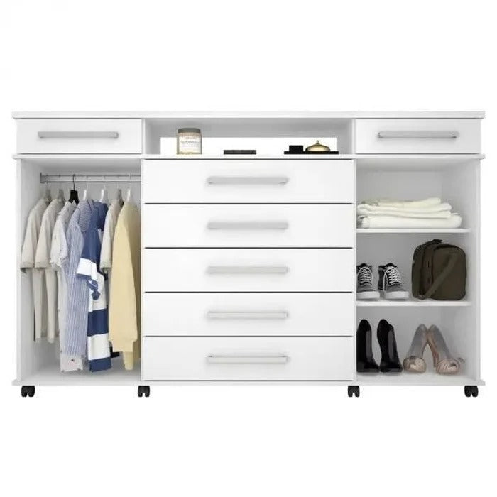 Cômoda 7 Gavetas 2 Portas 170cm Branco London