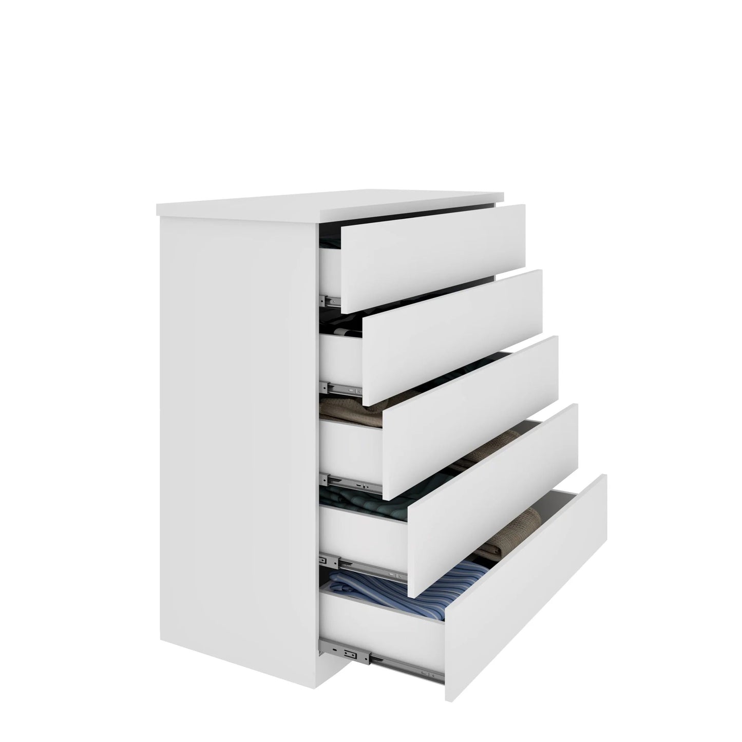 Cômoda 5 Gavetas 86cm Branco Neve Premium