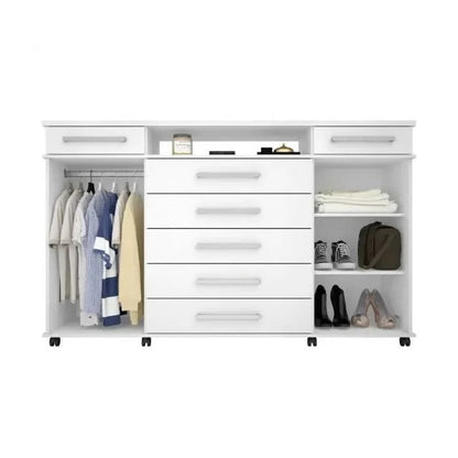 Cômoda 7 Gavetas 2 Portas 170cm Branco London