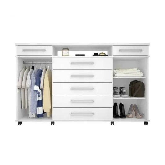 Cômoda 7 Gavetas 2 Portas 170cm Branco London