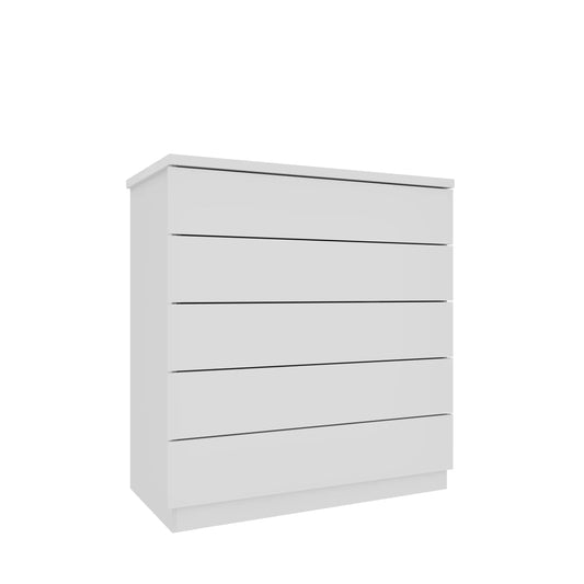 Cômoda 5 Gavetas 86cm Branco Neve Premium