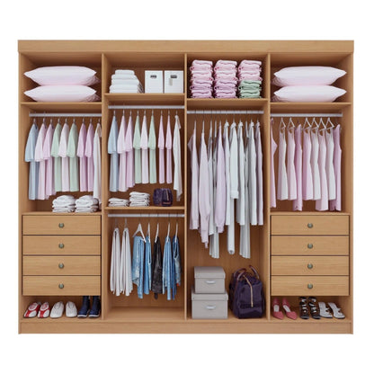 Guarda-Roupa Casal 8 Portas e 8 Gavetas Império 100% MDF Cinamomo/Off White