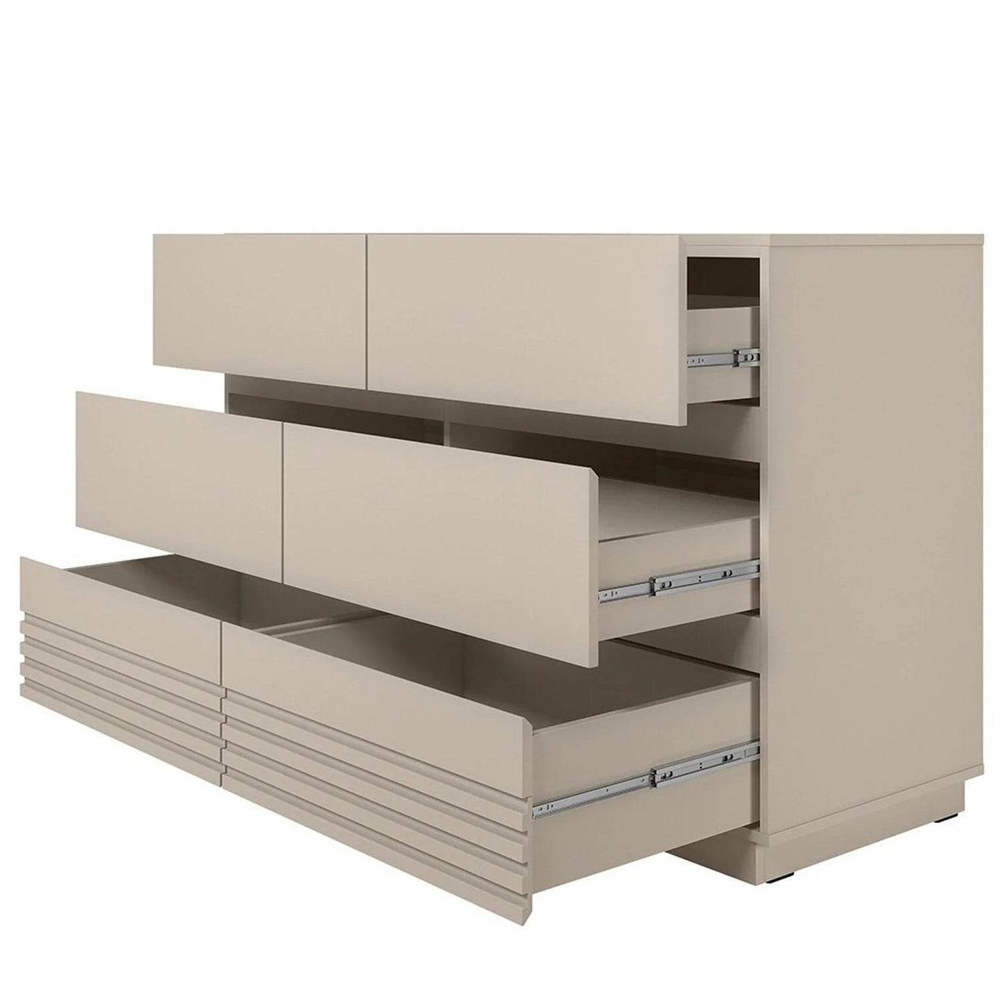 Cômoda 6 Gavetas 135cm Off White Samambaia