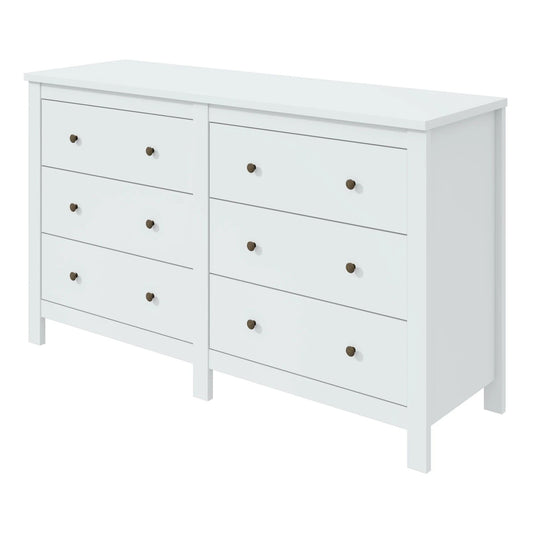 Cômoda 6 Gavetas 162cm Branco Maggiore New